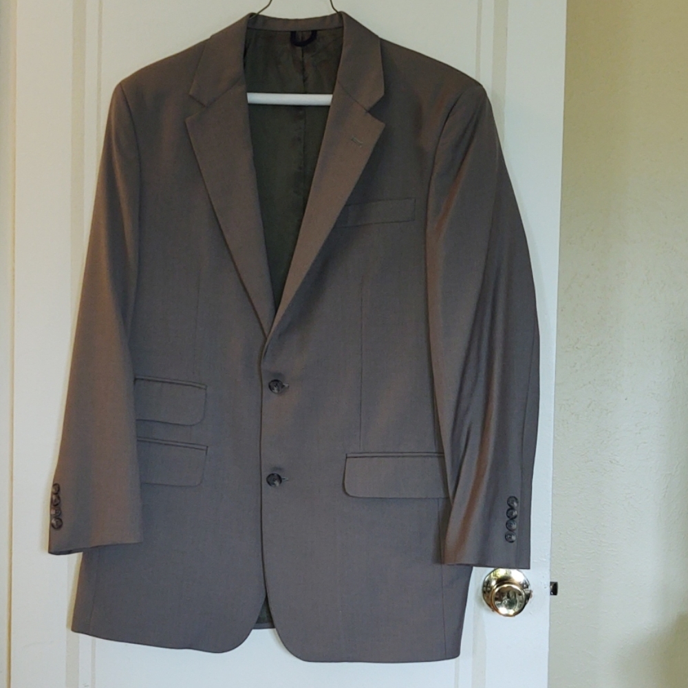 Men's two button taupe Gray two-piece suit